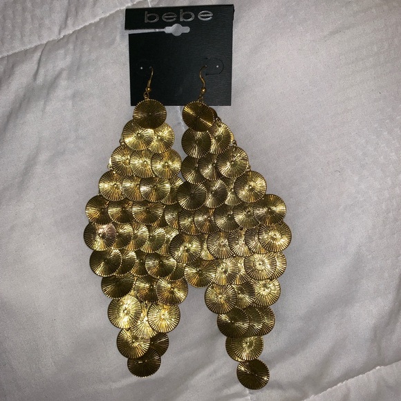 Gold Bebe Statement Earrings